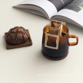 home decoration kitchen wooden cup coaster